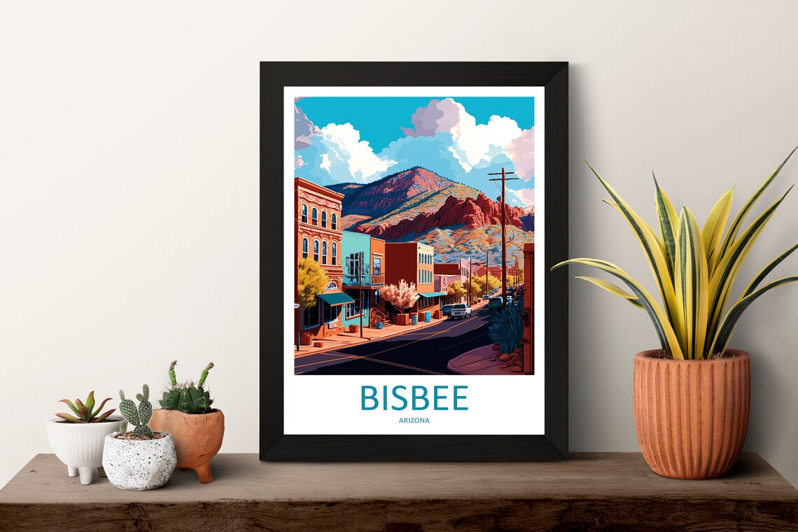 Bisbee Lake Travel Poster, Arizona Wall Art - Image 3