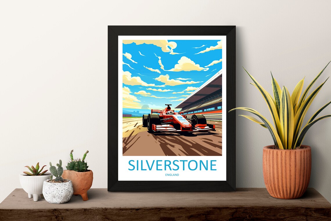 Silverstone Travel Poster, Motorsport Racing Print - Image 3