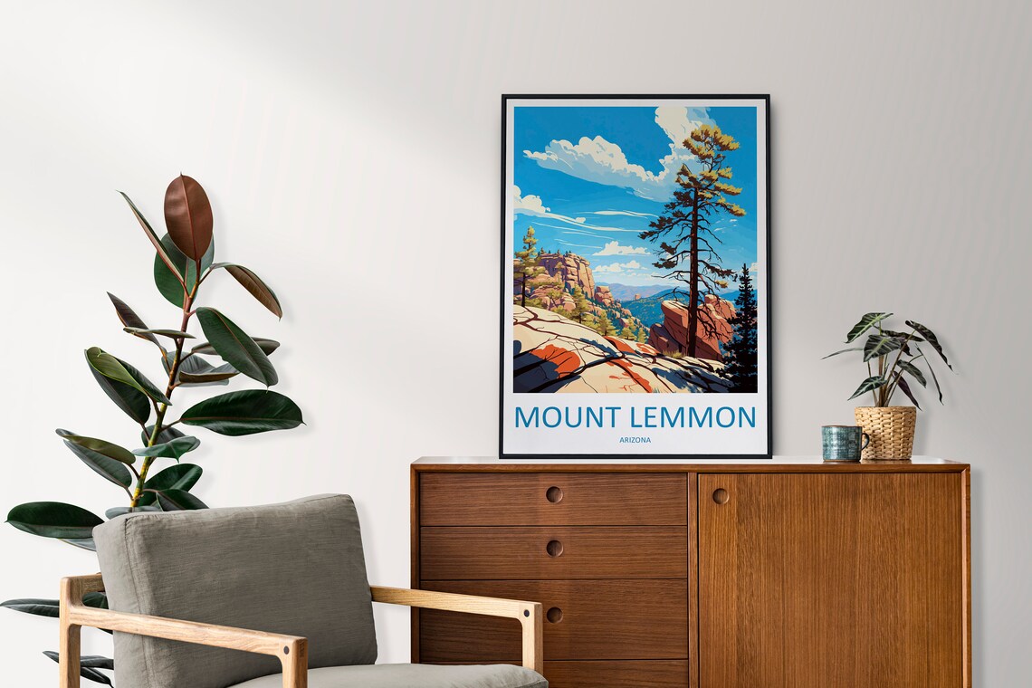 Mount Lemmon Travel Poster, Arizona Wall Art - Image 2