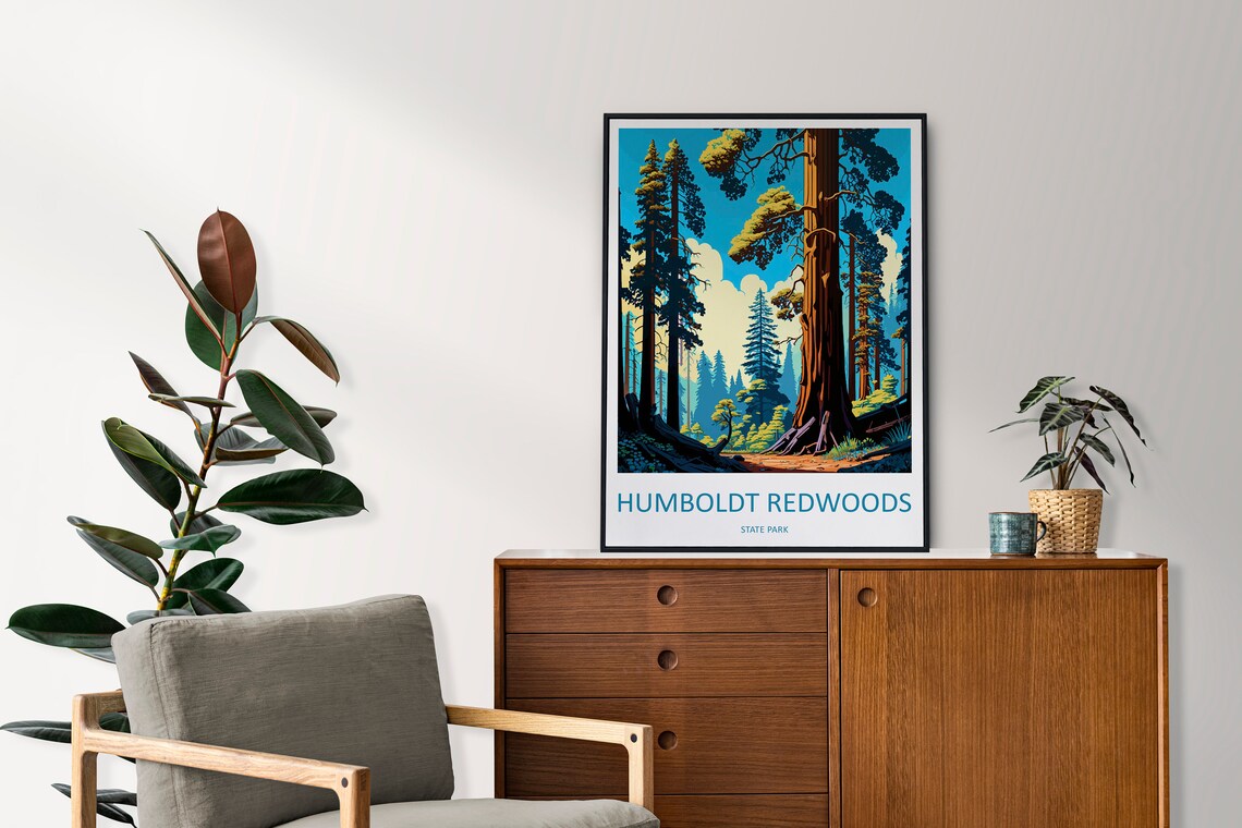 Humboldt Redwoods State Park Travel Poster, California - Image 2