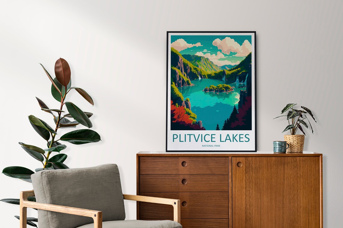 Plitvice Lake National Park Travel Poster, Croatia - Image 2