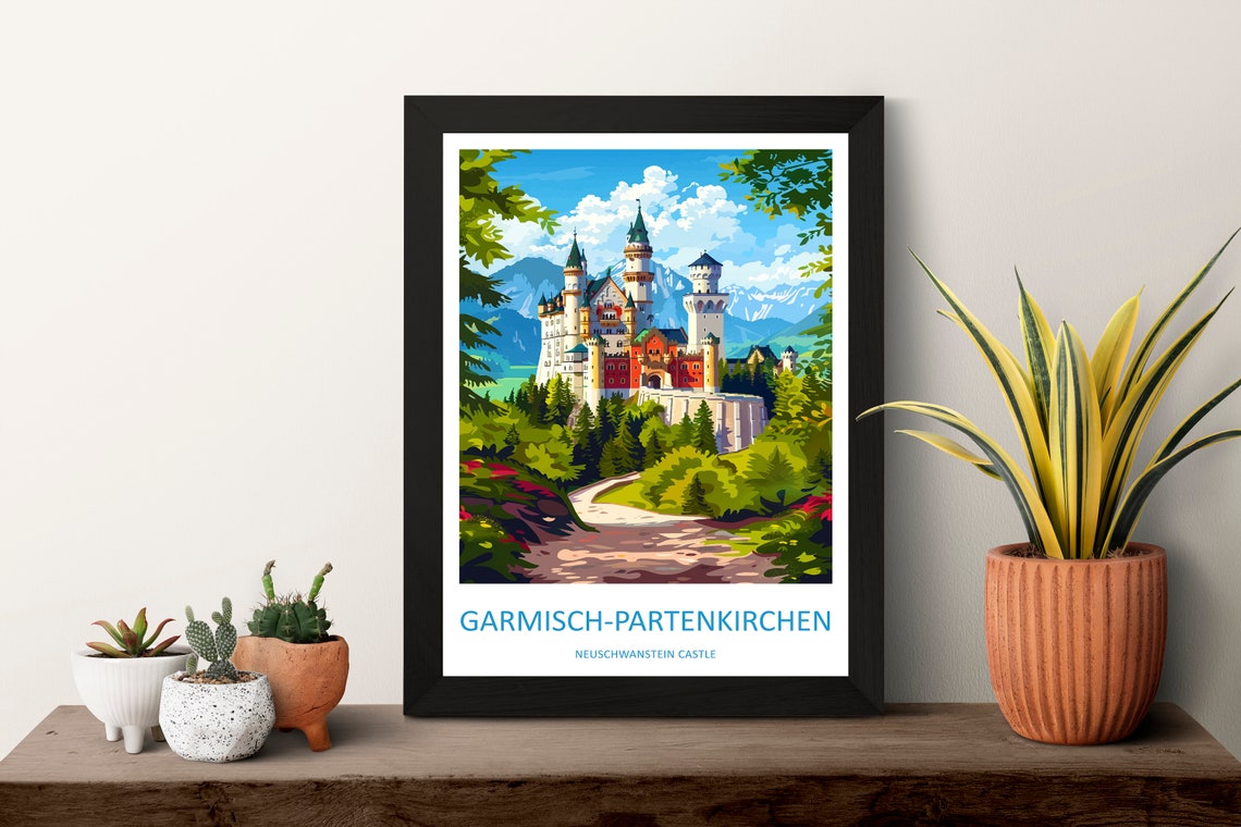 Neuschwanstein Castle Bavarian Fairytale Palace Travel Poster - Image 3