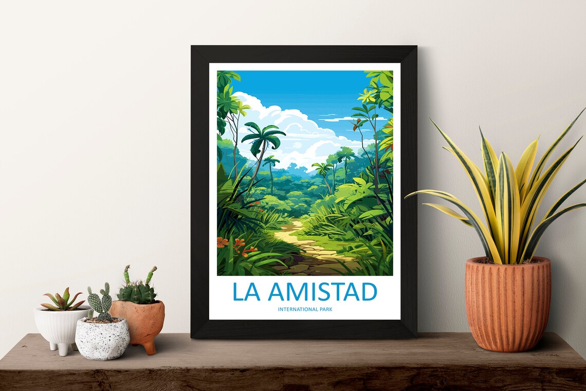La Amistad International Park Jungle Trail Rainforest Travel Poster - Image 3