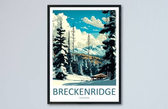 Breckenridge Travel Poster, Ski and Snow Wall Art