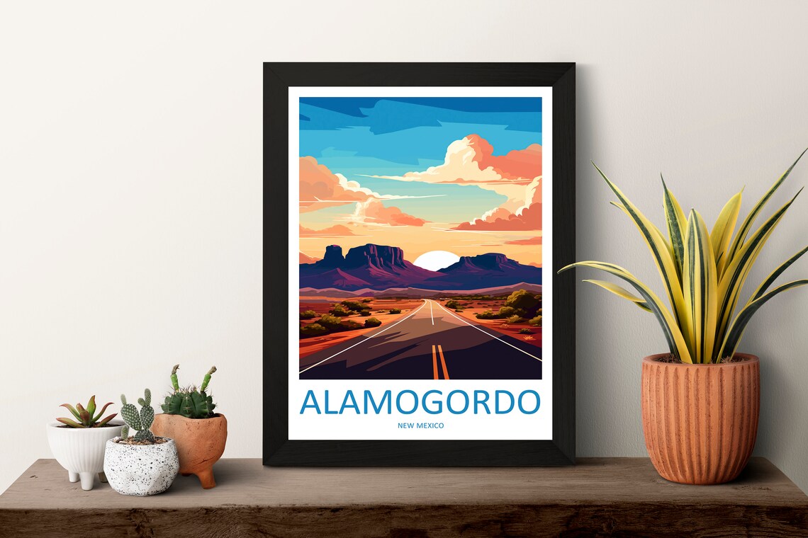 Alamogordo New Mexico Travel Poster, Art Print - Image 3