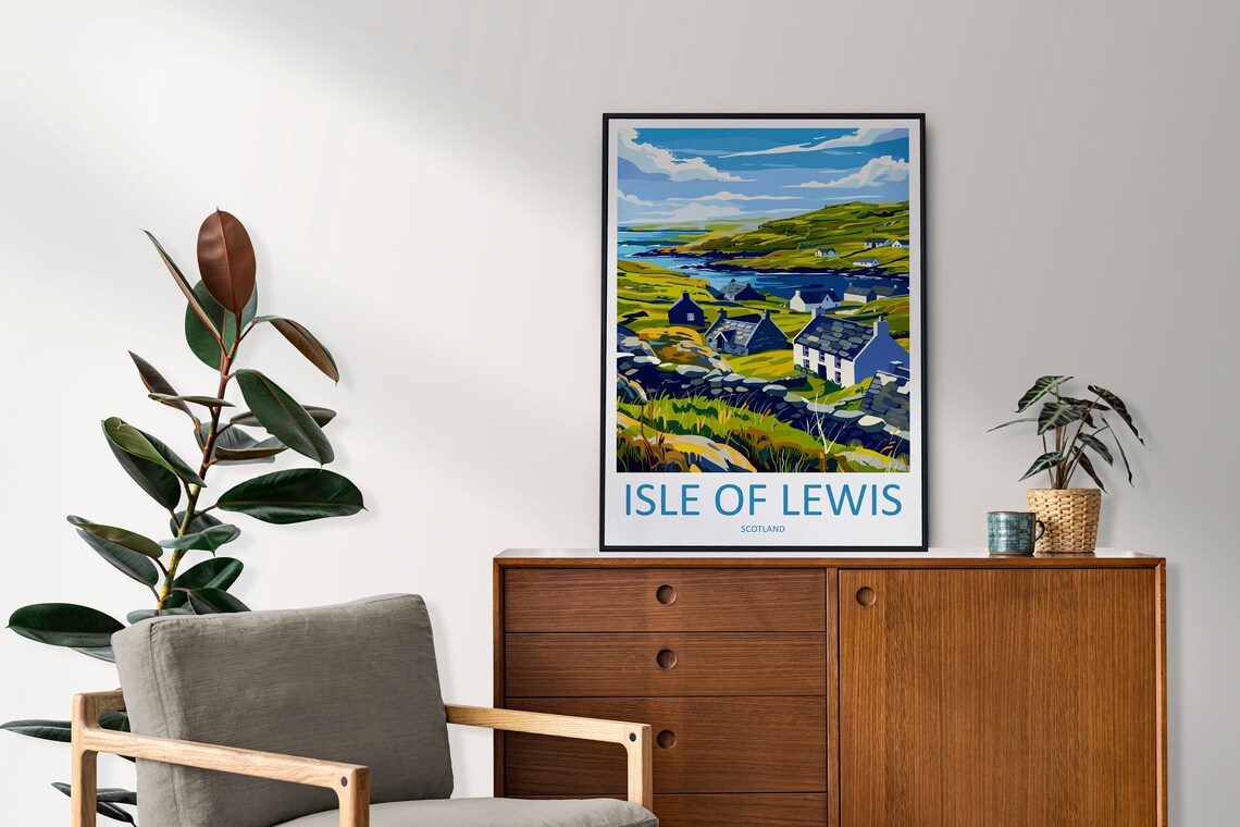 Isle of Lewis Travel Poster, Scotland Wall Art - Image 2