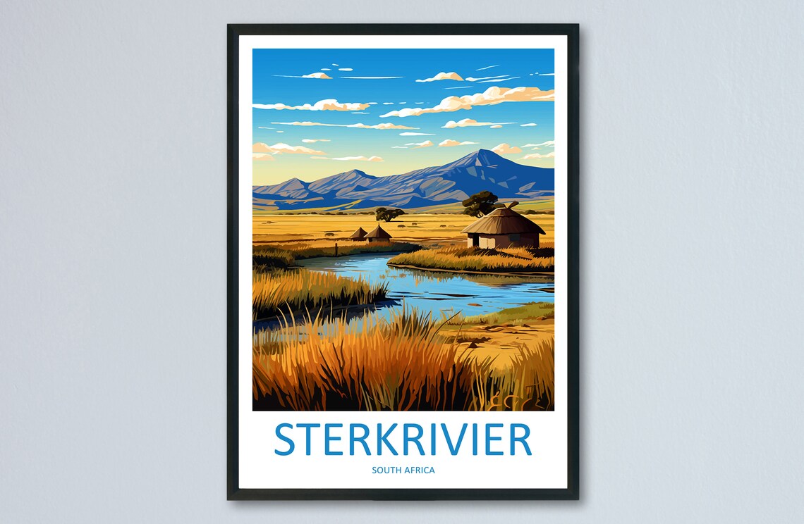 Sterkrivier Travel Poster, South Africa Wall Art