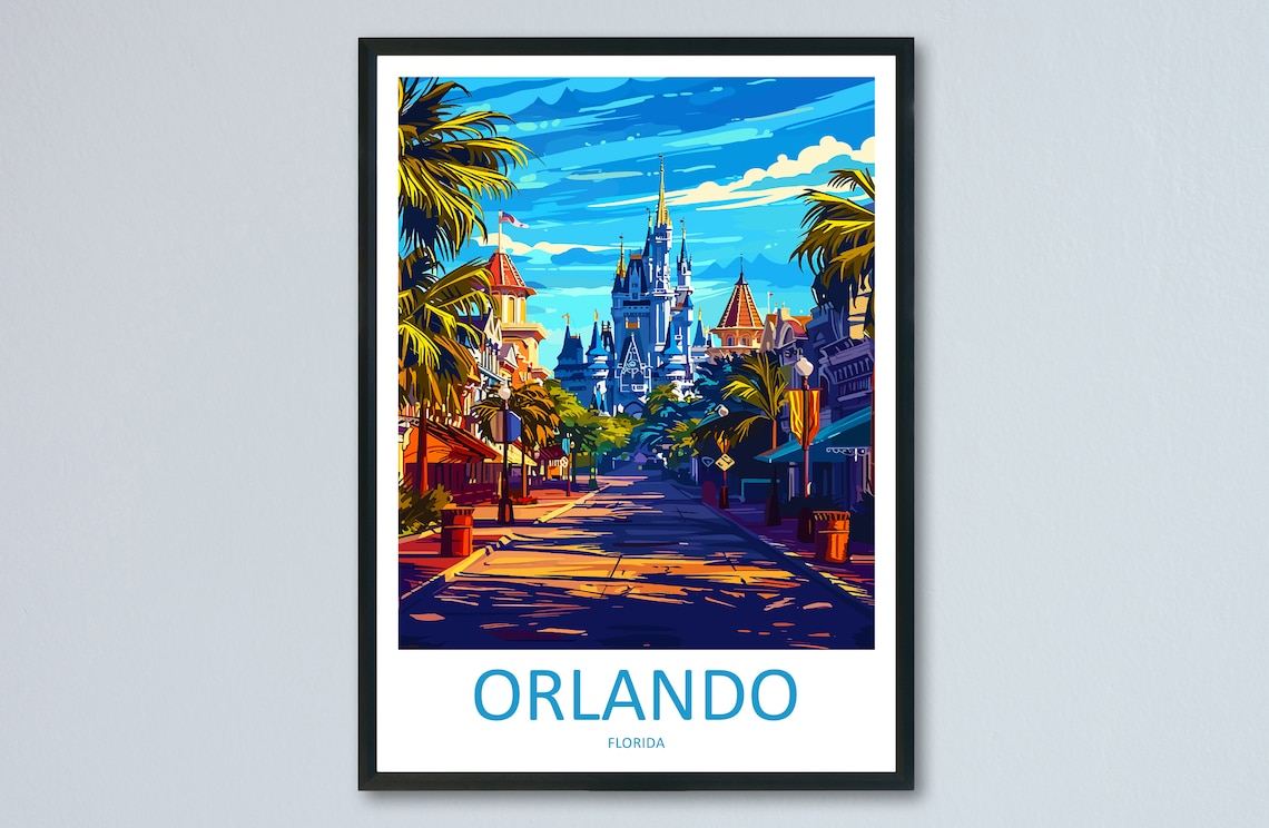 Orlando Wall Hanging Home Decor Travel Poster