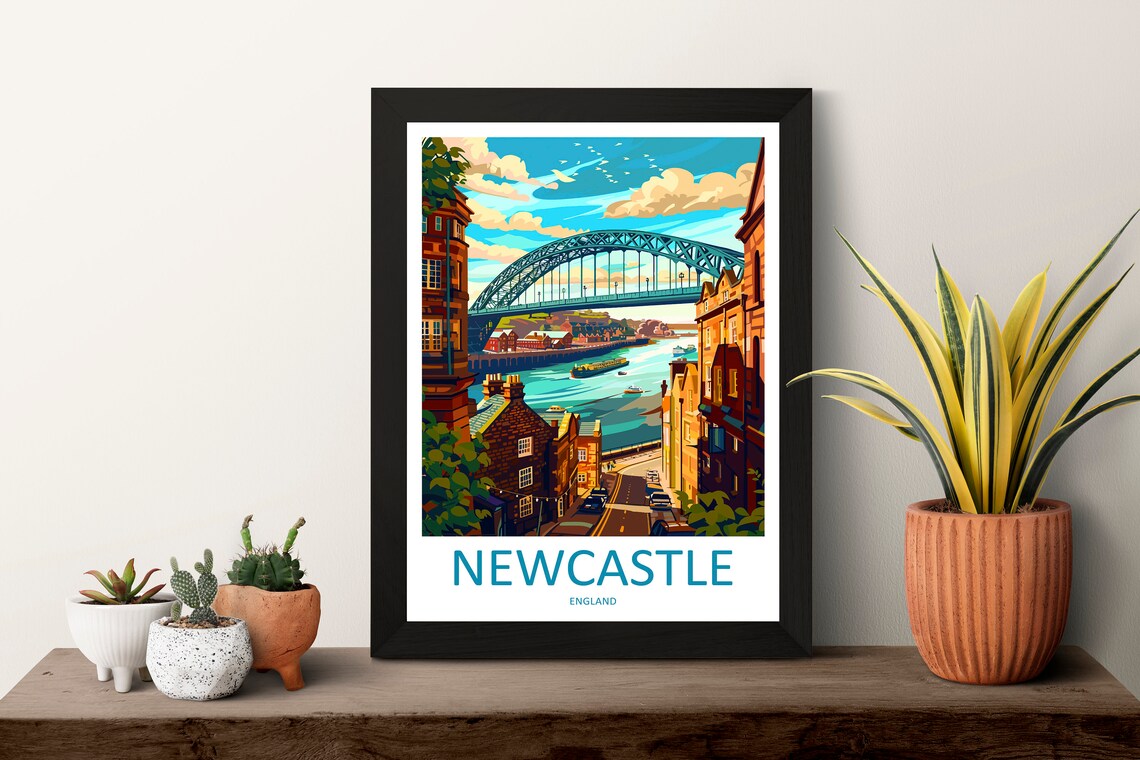 Newcastle Travel Print, England City Art Print - Image 3