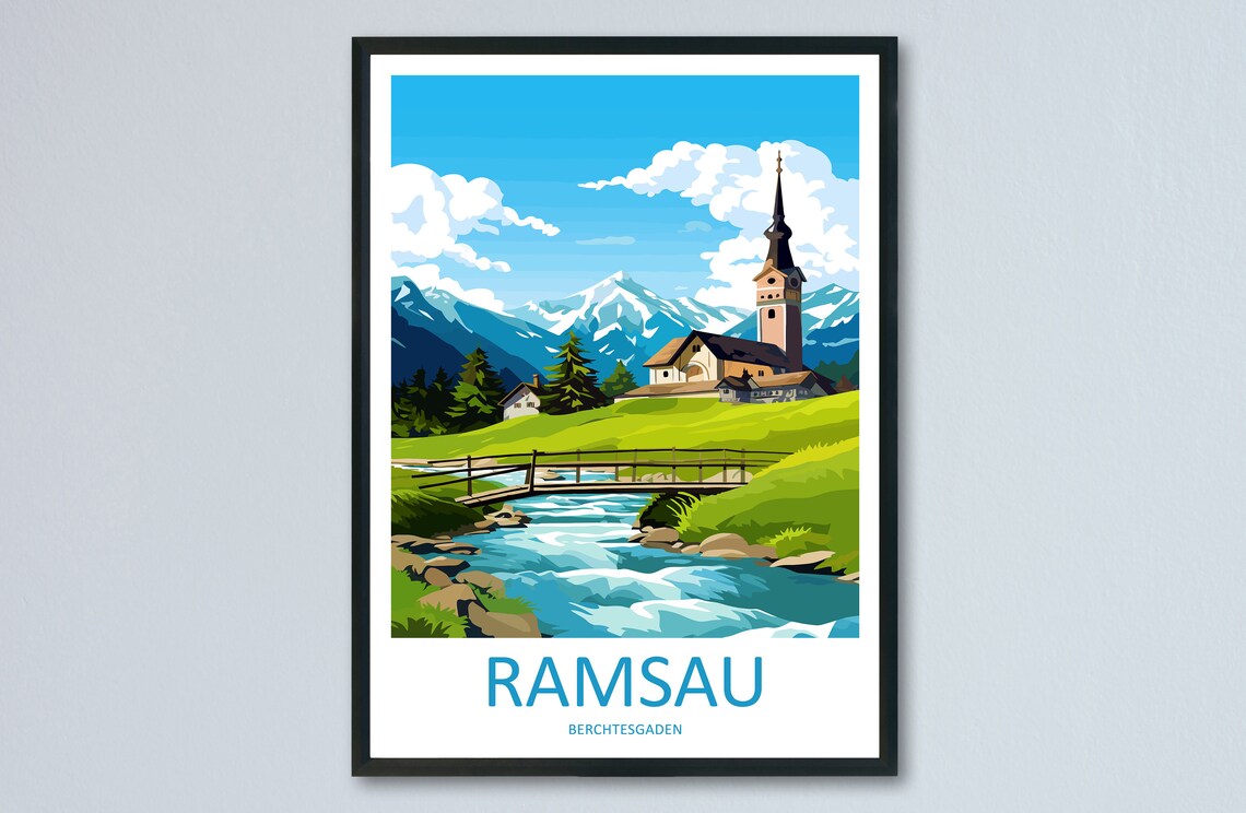 Ramsau Travel Poster, Germany Travel Art