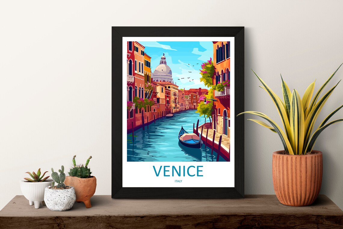 Venice Travel Poster, St Mark's Square, Italy - Image 3