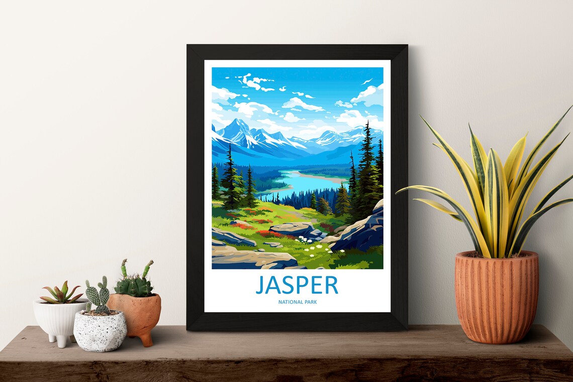 Jasper National Park Travel Poster, Canada Art Gift - Image 3
