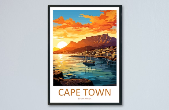 Cape Town Travel Print Wall Art Cape Town Wall Hanging Home Dcor Cape Town Gift Art Lovers South Africa Art Print Cape Town Wall Dcor Art