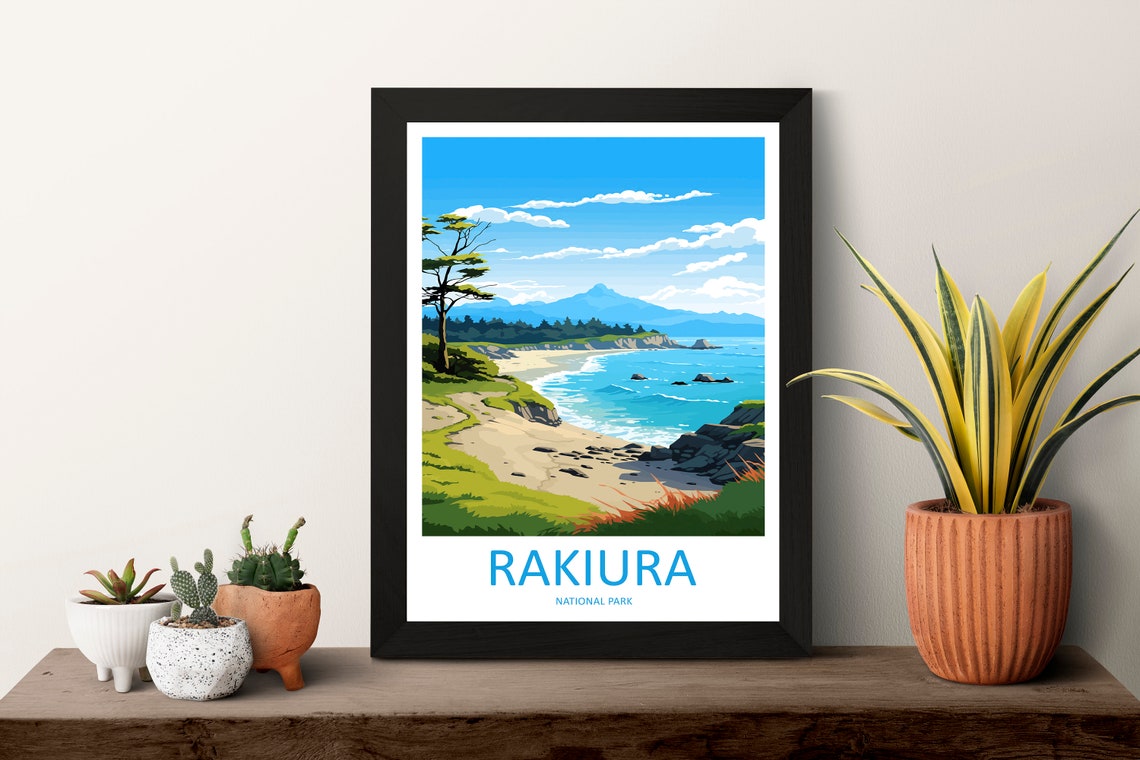 Rakiura National Park Travel Print Wall Art Rakiura National Park Wall Hanging Home Dcor Rakiura National Park Gift Art Lovers New Zealand - Image 3