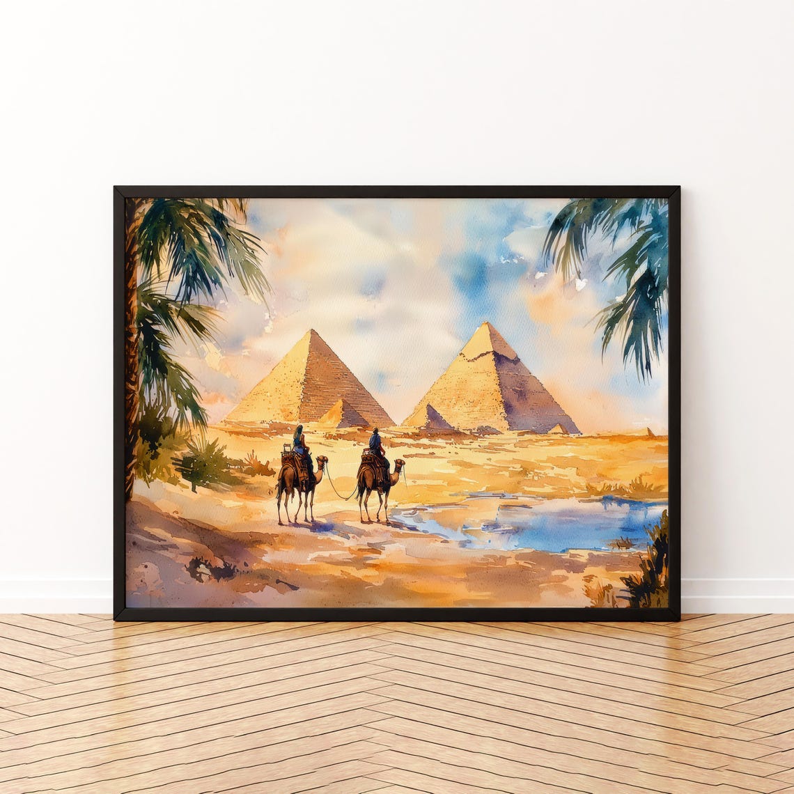 Cairo Watercolor Poster Landscape Wall Art Hanging Home Dcor Gift Lovers Egypt