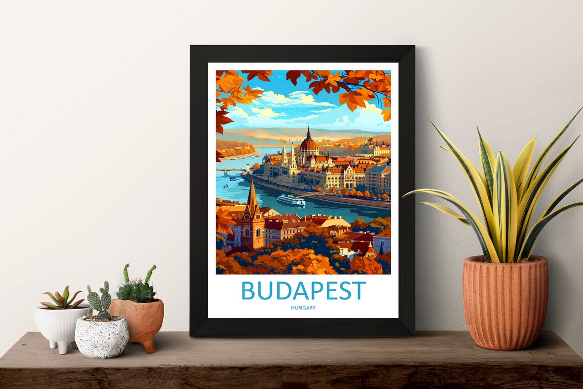 Budapest Travel Poster, Hungary Place Wall Decor - Image 3