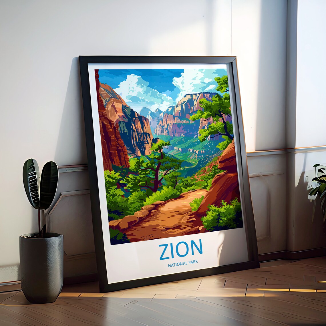 Zion National Park Travel Poster, Utah Wall Art - Image 2