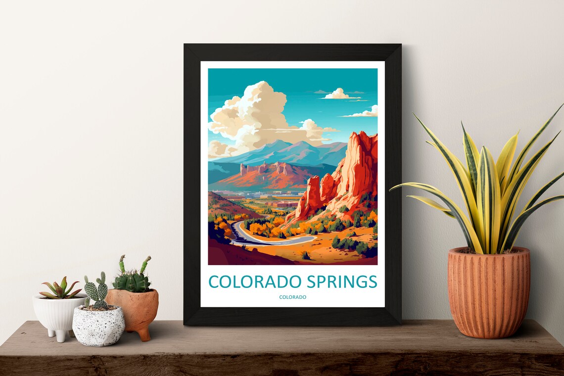Colorado Springs Travel Poster, Wall Art Print - Image 3