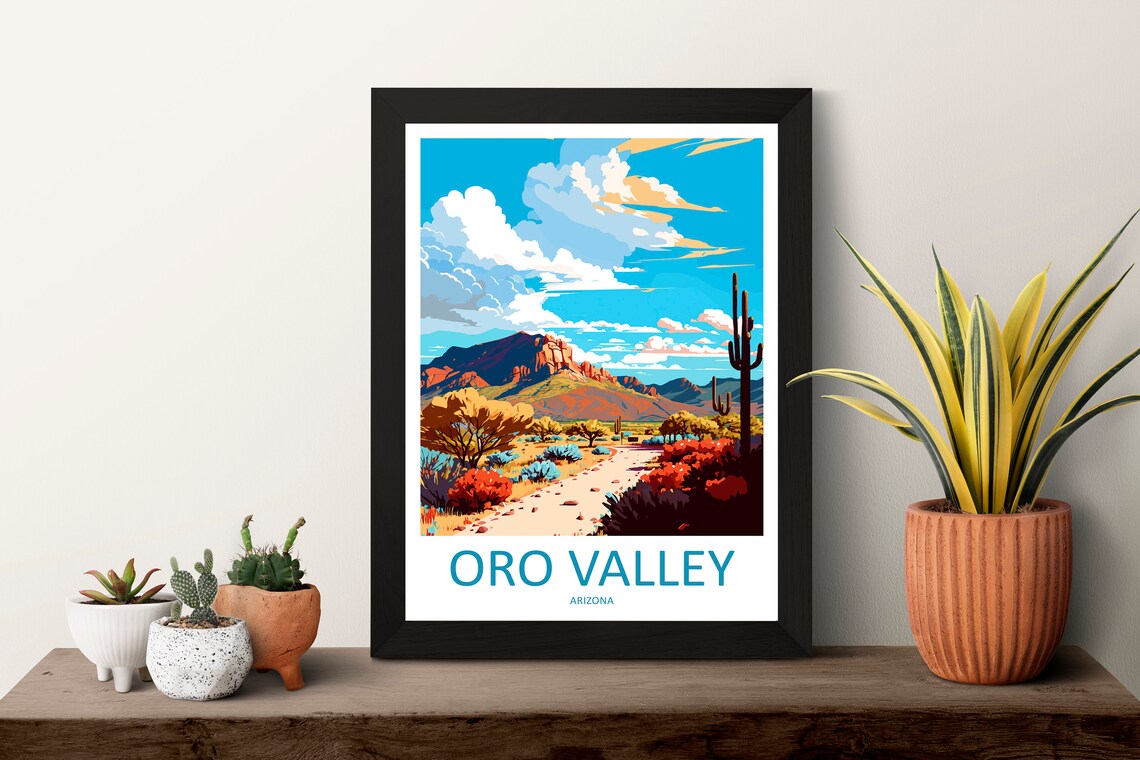 Oro Valley Travel Poster, Arizona Wall Art - Image 3