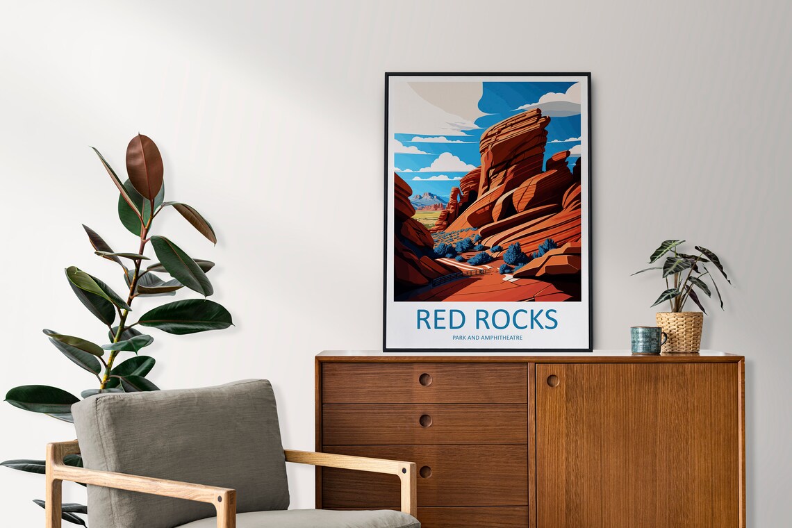 Red Rocks Park and Amphitheatre Travel Poster, Colorado - Image 2