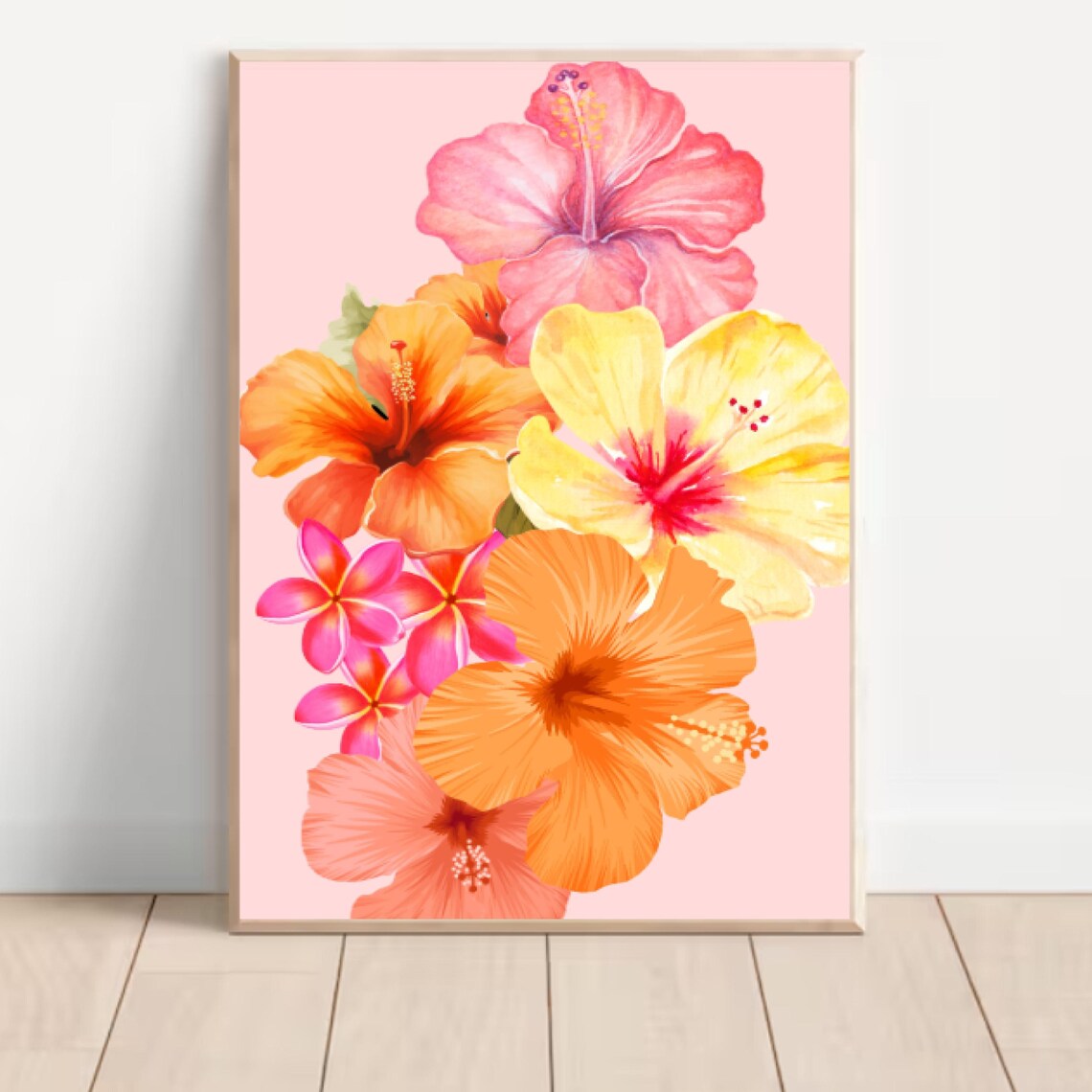 Hibiscus Dorm Room Good Vibe Poster Print