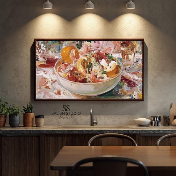 Citrus Bloom Still Life Art Print Vintage Farmhouse Decor