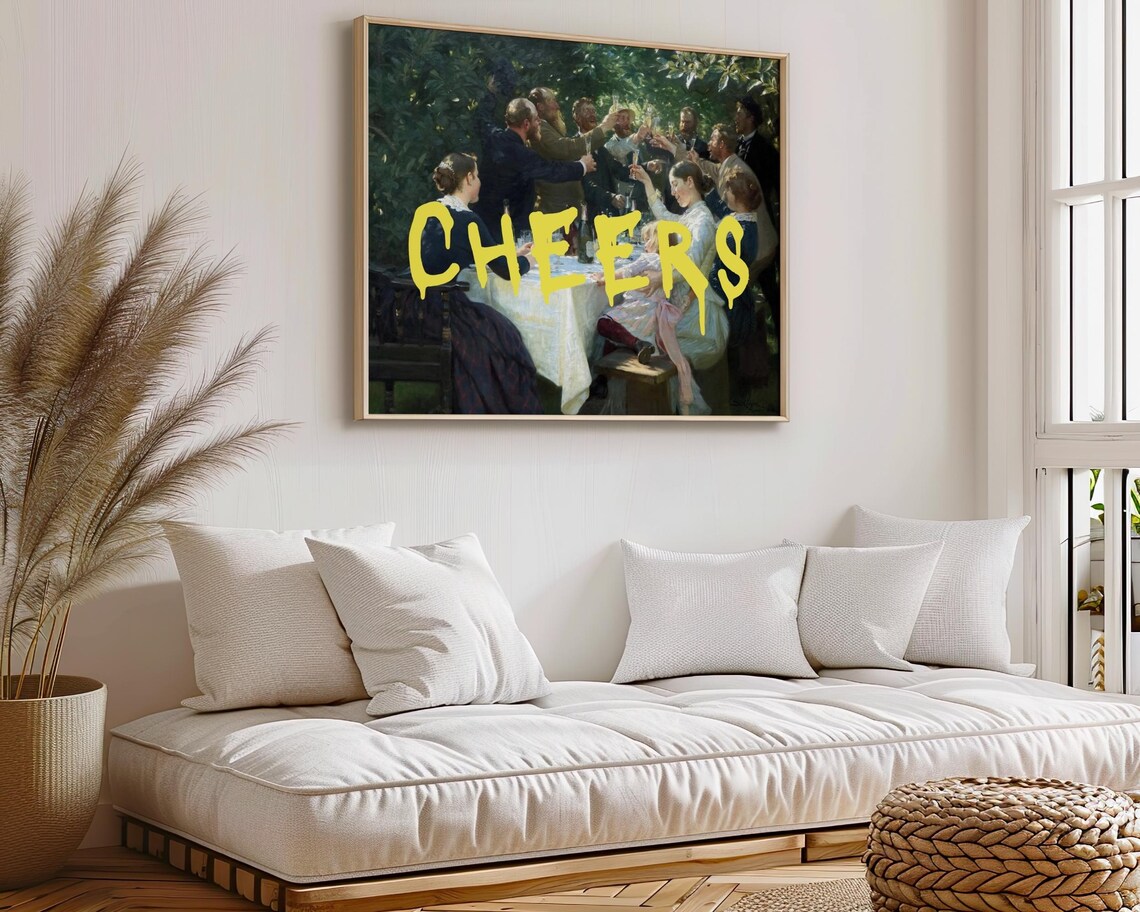 Cheers Altered Hip Hip Hurrah Kroyer Party Toast Painting Poster - Image 6