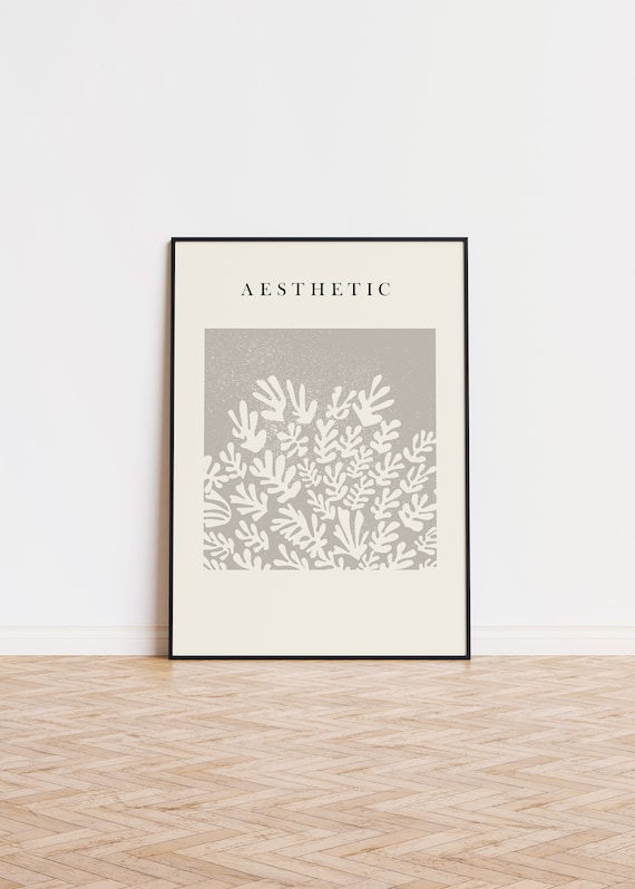 Light Grey Abstract Art Poster Wall Printed