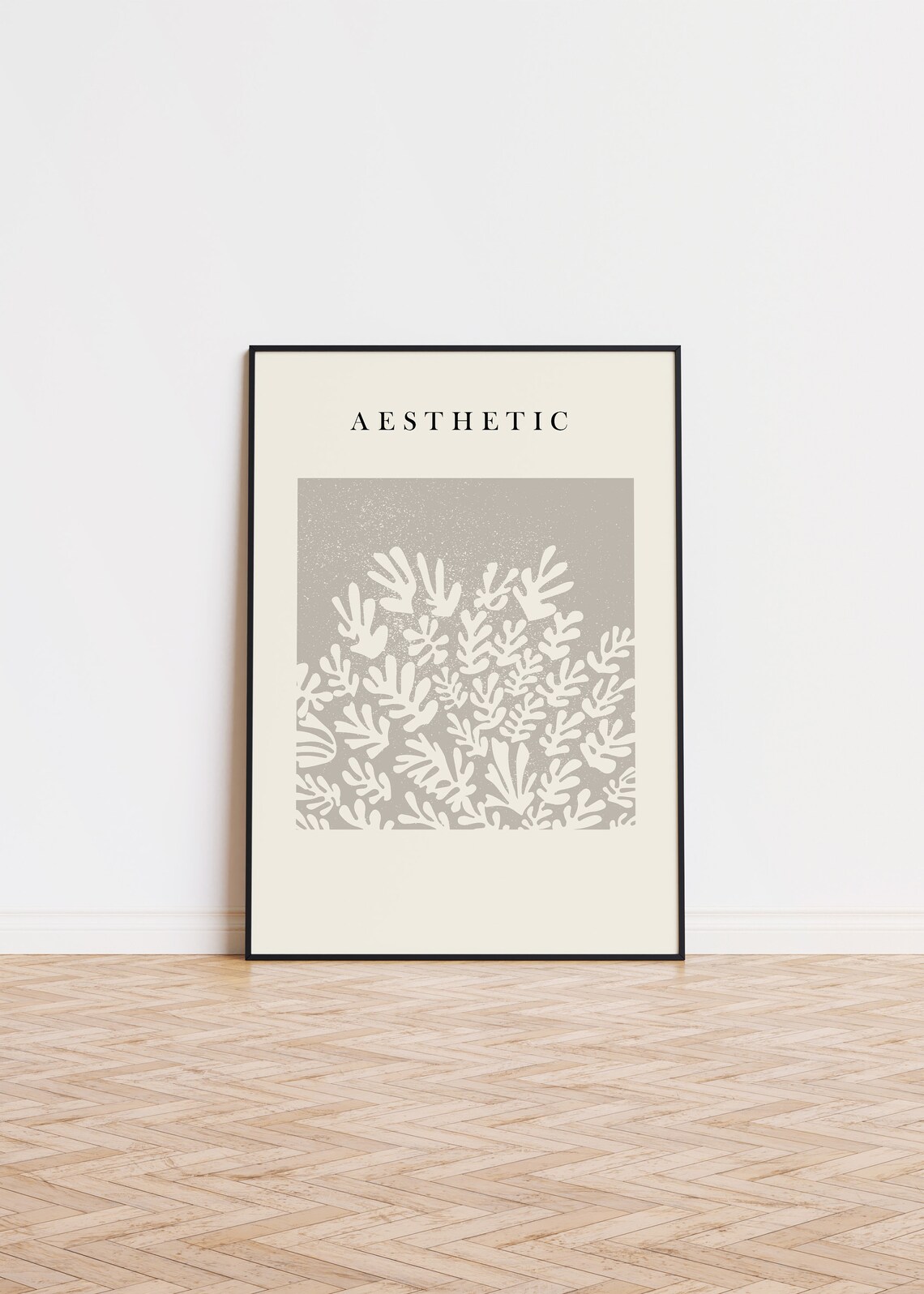 Light Grey Abstract Art Poster Wall Printed