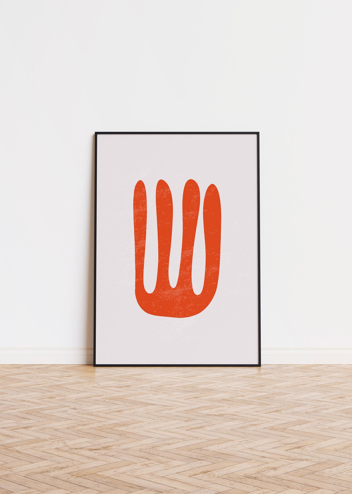 Bright Coral Poster Wall Art Printed