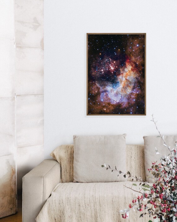 Westerlund 2 Star Cluster Colorful Nebula Deep Space Photography Poster