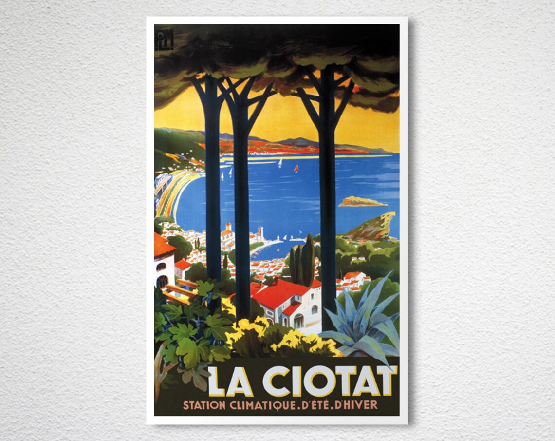 La Ciotat France Vintage Travel Poster, Travel Poster - Image 2
