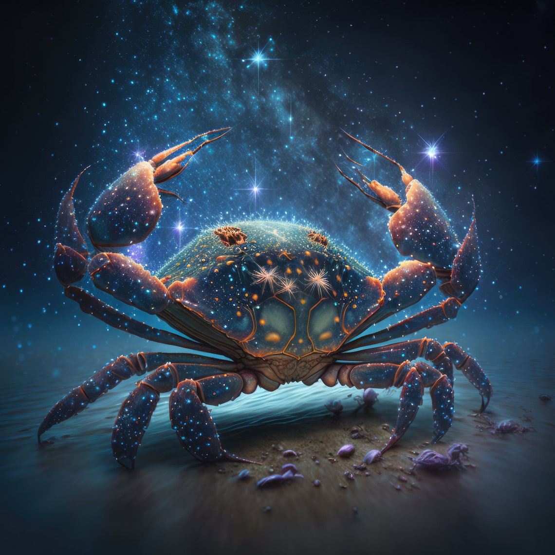 Cancer Zodiac Art, Astrology Wall Art Print
