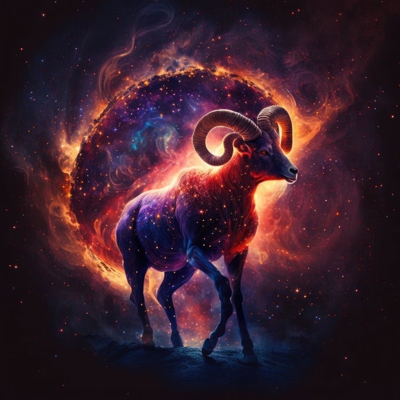 Ares Zodiac Art, Astrology Print