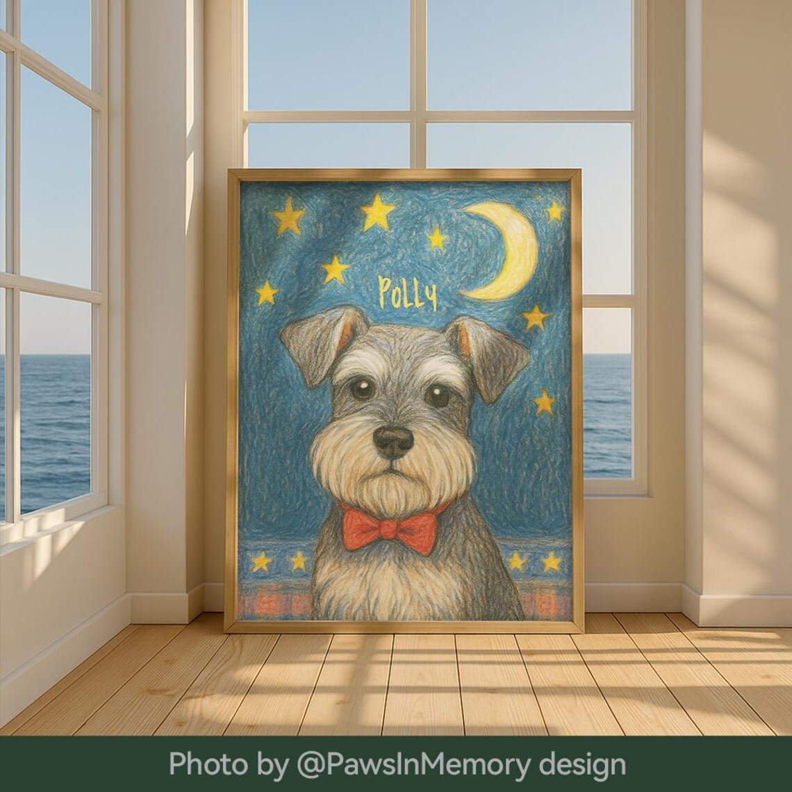 West Highland Terrier Custom Pet Portrait Cute Plaid Puppy Wall Art - Image 2