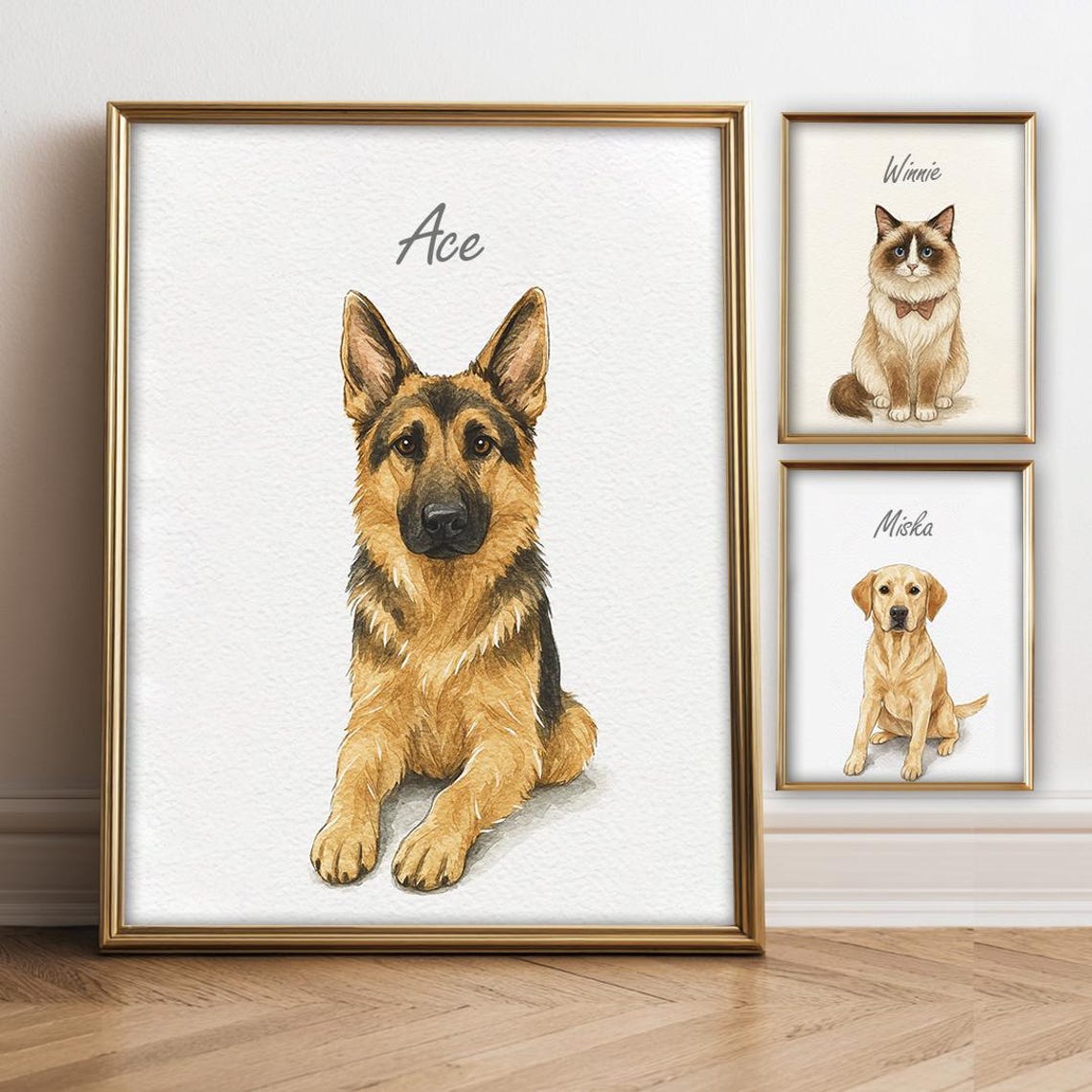 Custom Watercolor Portraits, Personalized Pet Memorial Art - Image 5