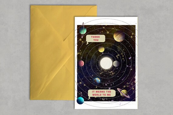 Thank You Space Greeting Card