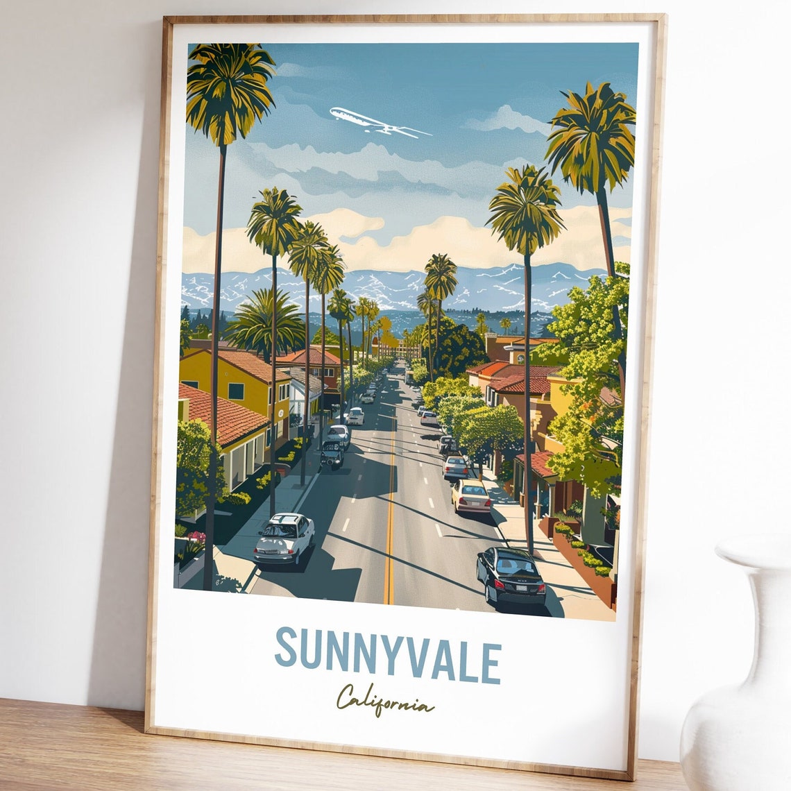 Sunnyvale California Travel Poster Sunnyvale Wall Art Sunnyvale Print California Travel Gift City Art Usa Wall Art Travel Home Decor - Image 3