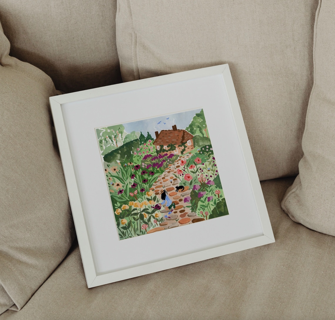 English Garden Botanical Art Print, Cottagecore Floral - Image 3