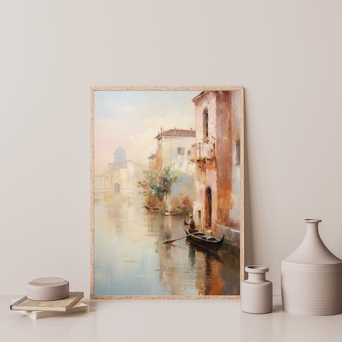 Muted Venice Retro Italy Apartment Travel Poster - Image 3
