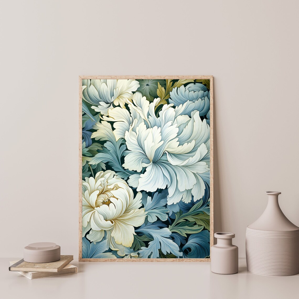 William Morris-Inspired Vintage Floral Poster Print - Image 3