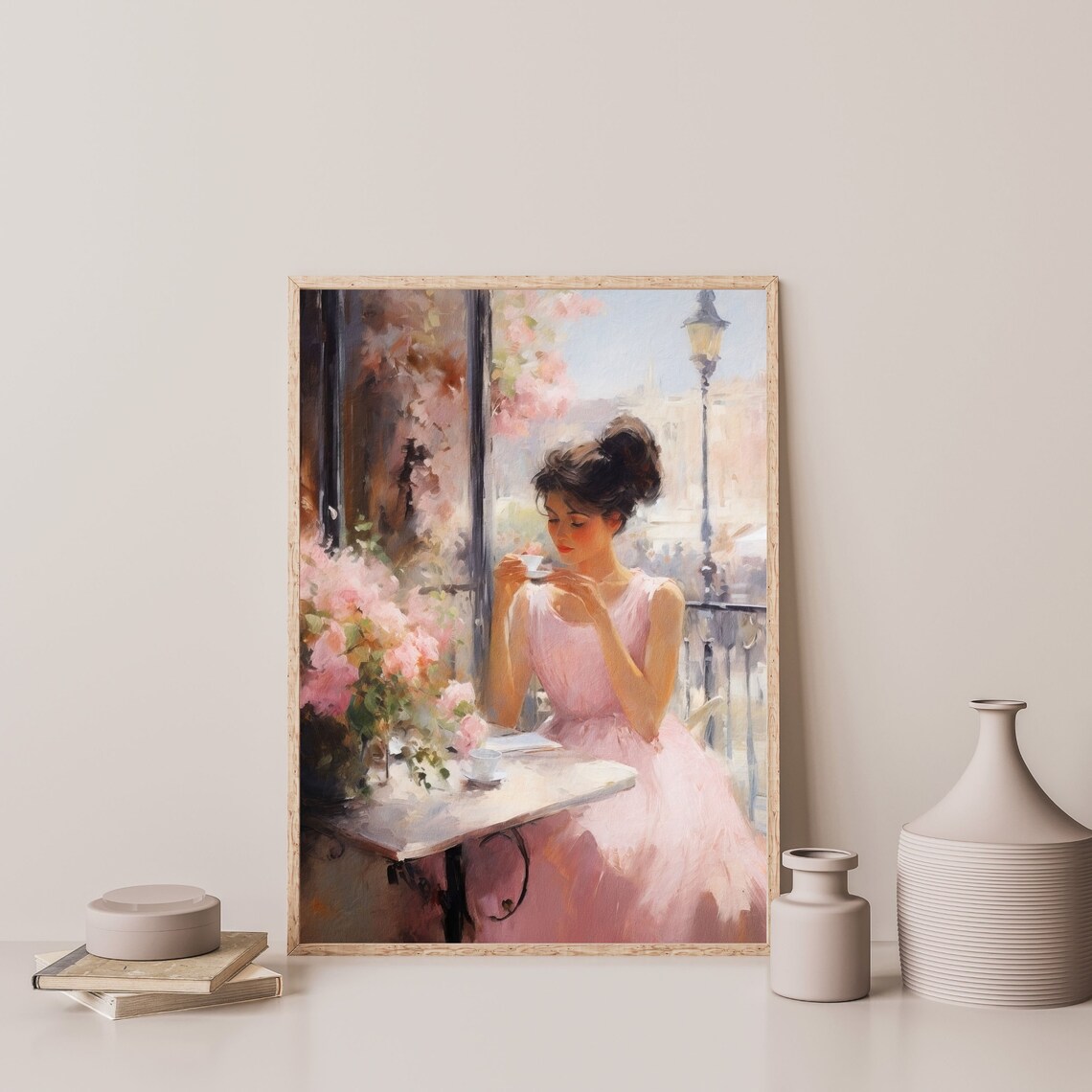 Retro Paris Cafe Portrait, Vintage Decor Art Print - Image 3