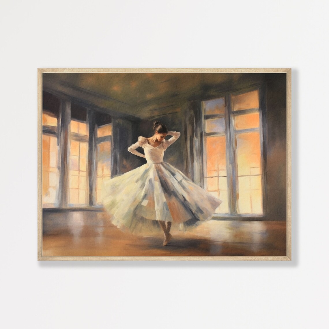 Vintage Ballet Dance Art Print, Girly Bedroom Decor