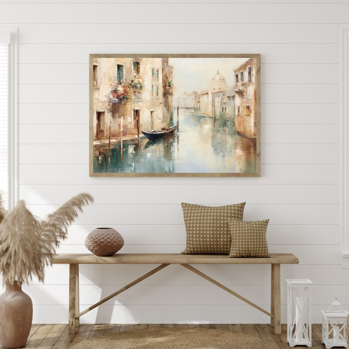 Venice Italy Retro Art Print, Rustic Oil Painting - Image 3