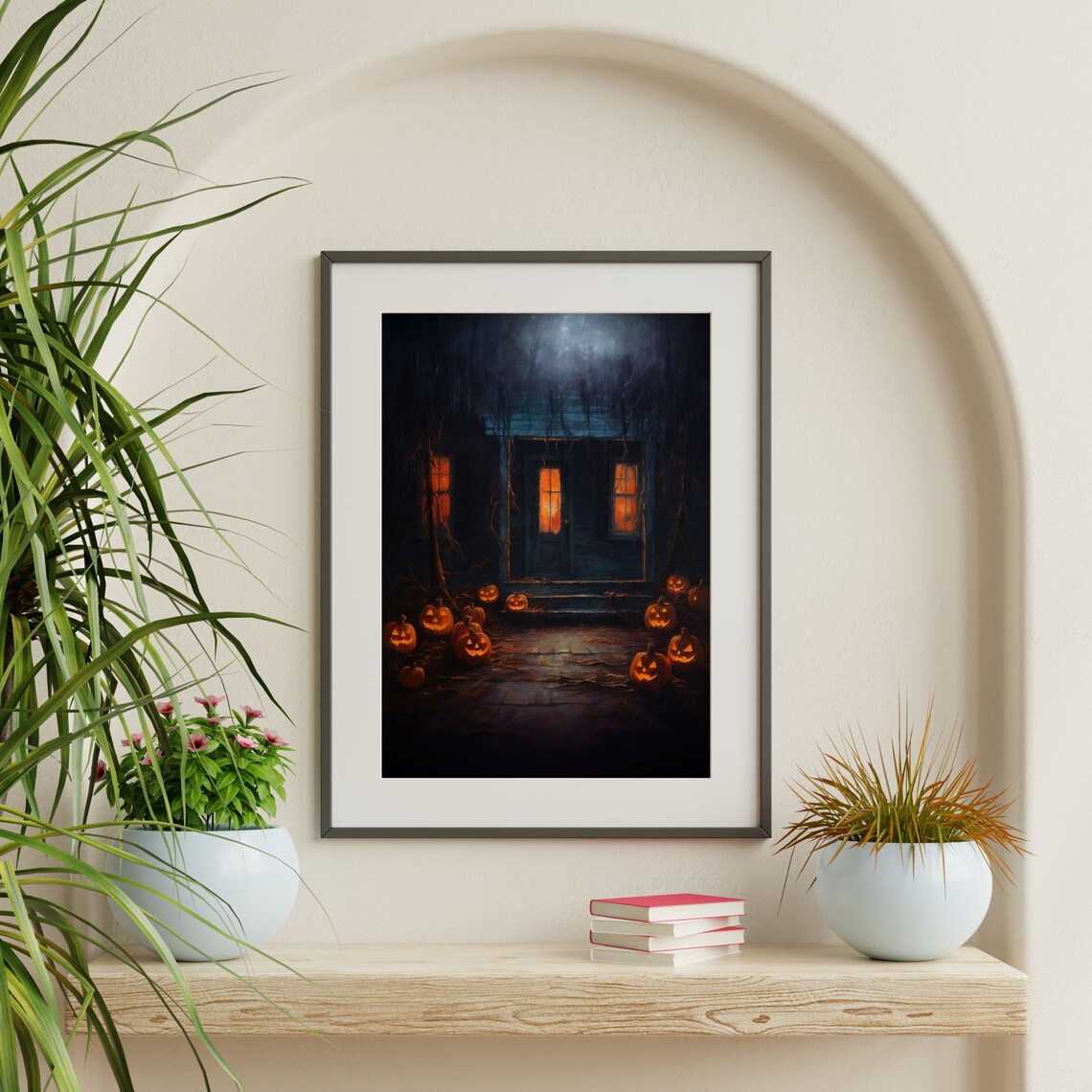 Spooky Halloween Retro Dark Academia Art Print - Image 2