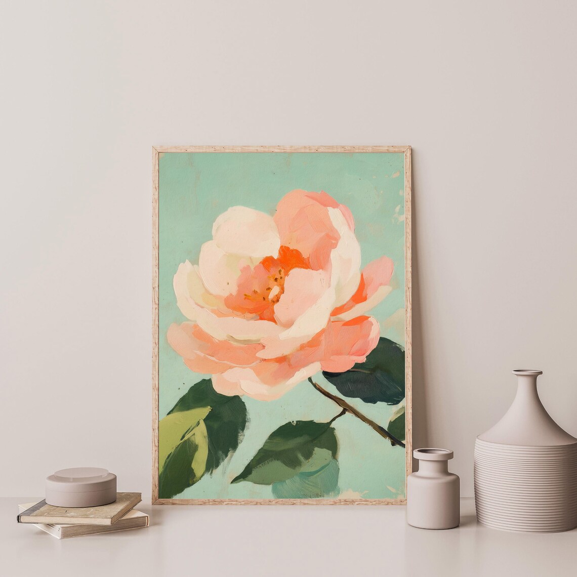 Retro Flower Print, Minimalist Vintage Floral Poster - Image 3