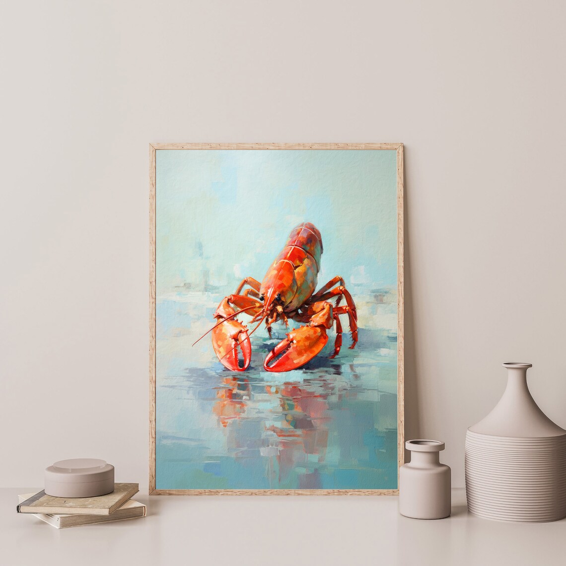 Lobster Wall Art Minimal Coastal Home Decor Retro Beach Wall Art Decor Kitchen Dining Room Print P 662 - Image 3