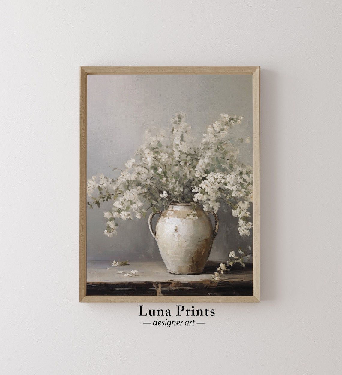 Spring Flowers Painting In Vintage Vase Poster