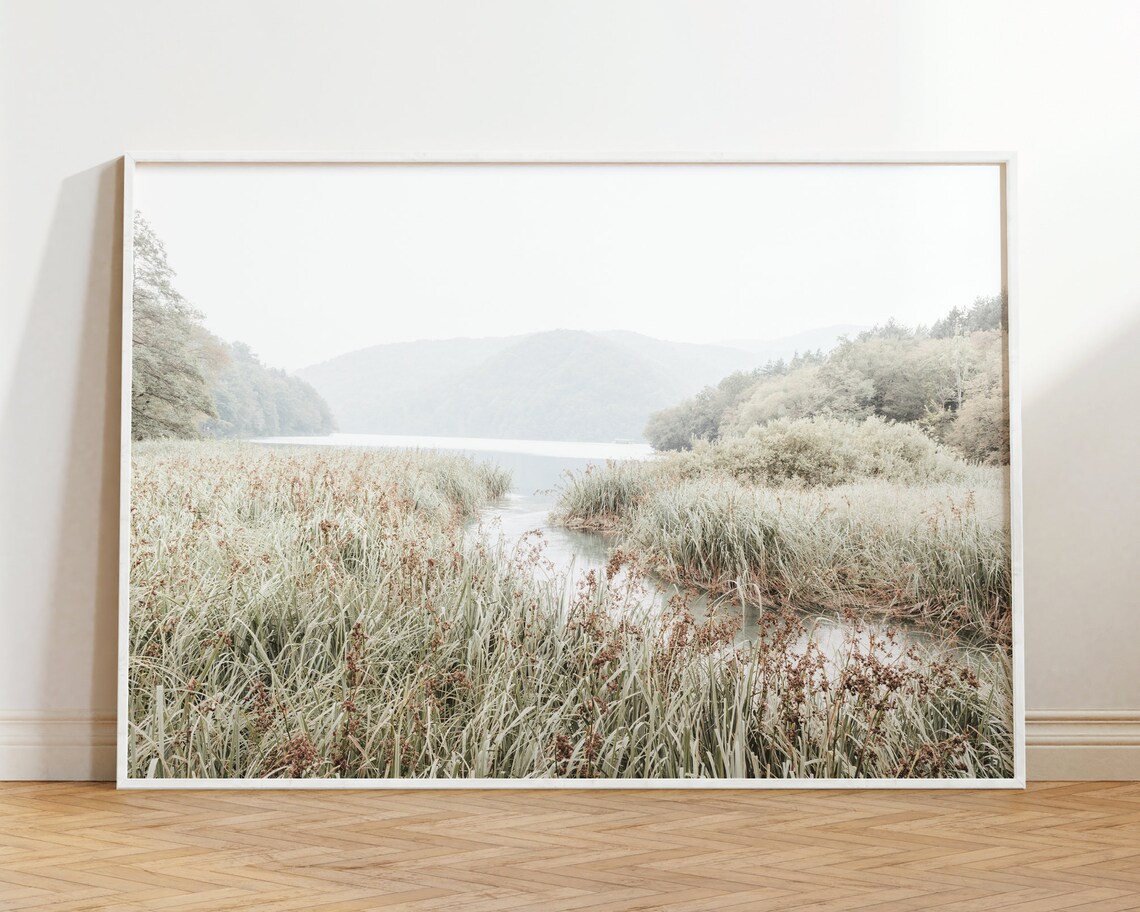 France Cottage Nature Landscape Art Print