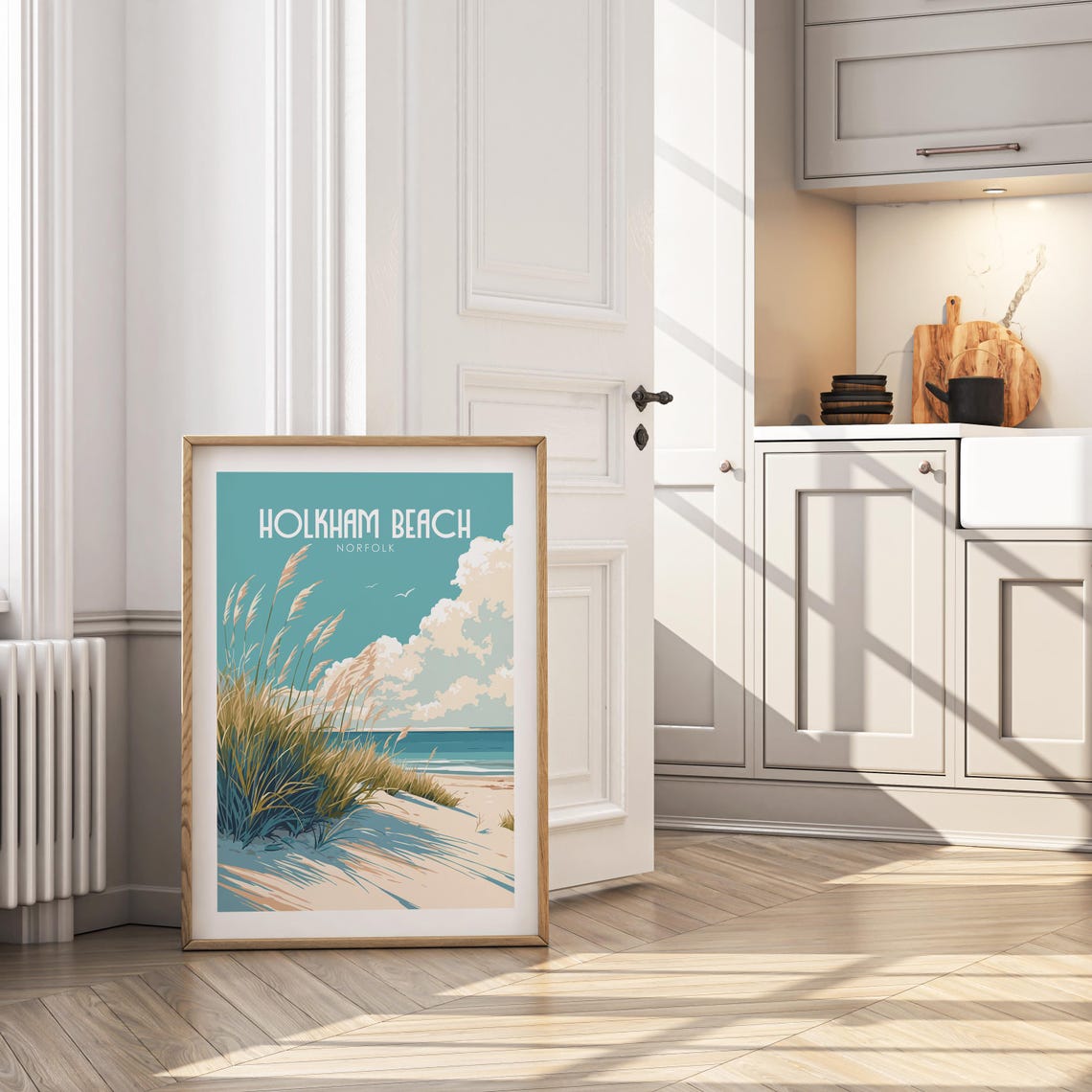 Holkham Beach Norfolk Dune Grass Seaside Coastal Travel Poster - Image 2